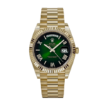 Rolex Day-date yellow gold green numeral dial 40mm
