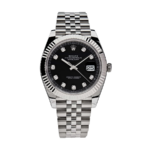 Rolex Date just black diamond dial 41mm