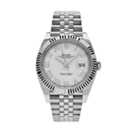 Rolex Date juststeel white dial 41mm