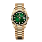 Rolex Day-date yellow gold green diamond dial 36mm