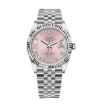 Rolex Date just white gold pink dial 36mm