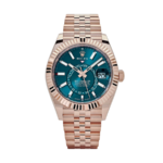 Rolex Sky-dweller gold blue dial jubilee 42mm