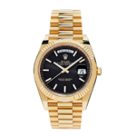 Rolex Day-date yellow gold black diagonal dial 40mm