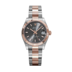 Rolex Date just ladies rose gold slate dial 31mm