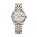 Rolex Date just ladies yellow gold mother of pearl diamond dial 31mm