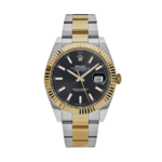 Rolex Date just yellow gold black dial 41mm