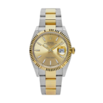 Rolex Date just yellow gold champagne dial 41mm