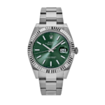 Rolex Date just mint green dial 41mm