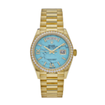 Rolex Day-date yellow gold turquoise diamond dial 36mm