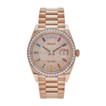 Rolex Day-date rose gold diamond pave dial 36mm