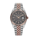 Rolex Date just rose gold fluted motif dial 41mm