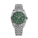 Rolex Date just fluted motif green dial 41mm