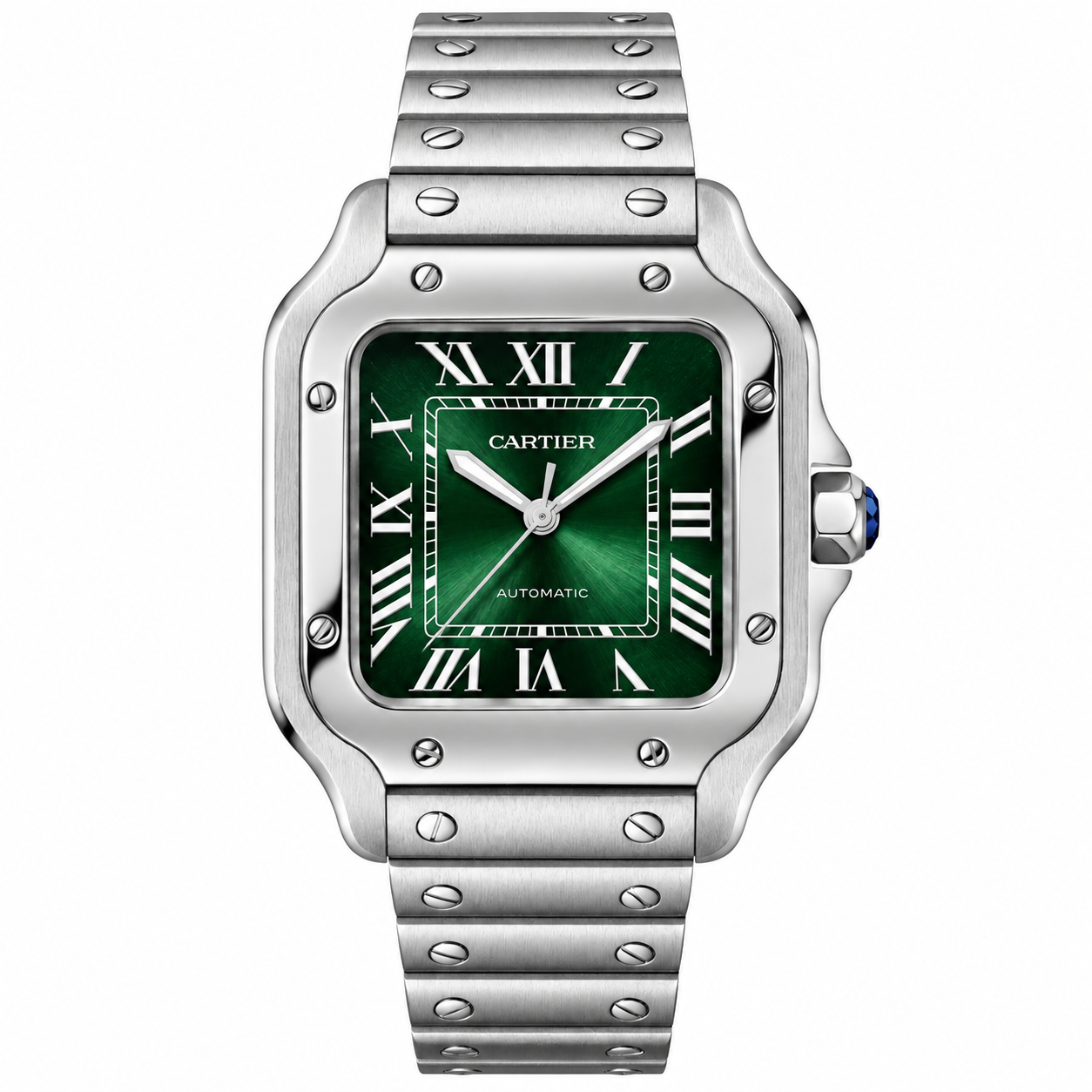 IMG-1440.png Cartier Santos 100 Large — Green Dial 40mm - Image 1
