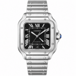 Cartier Santos 100 Large — Black Dial Steel 40mm