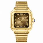 Cartier Santos 100 Large — Full Gold Brown Dial 40mm
