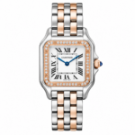 Cartier Panthere Two Tone Rose Gold Diamonds 33mm