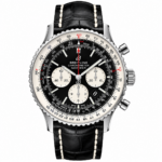 Breitling Navitimer Chronograph — Black Panda Dial Leather 41mm