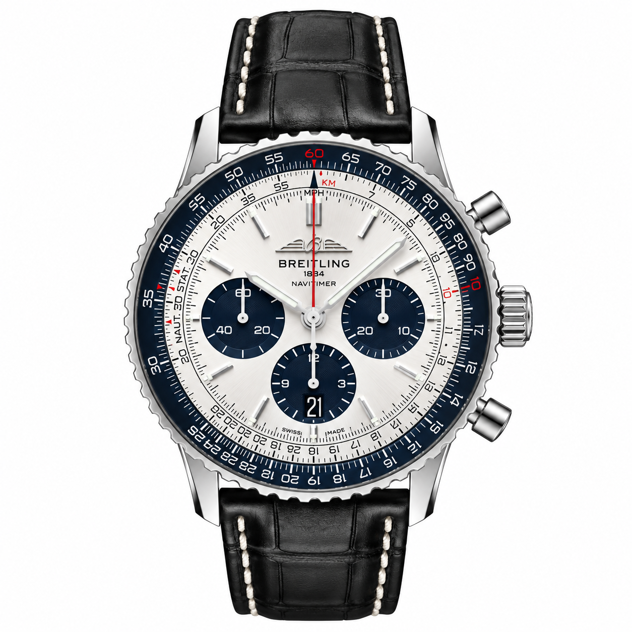 IMG-1551.png Breitling Navitimer B01 Chronograph —Silver & Black Panda 41mm - Image 1
