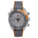 Omega Planet Ocean 600M CoAxial Master Chronograph Grey Orange Strap 45.5mm