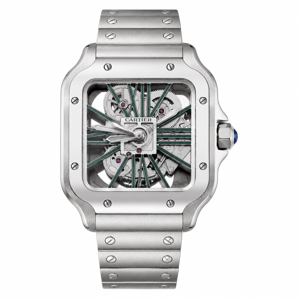 IMG-5129.jpg Cartier Santos Skeleton Green - Image 1