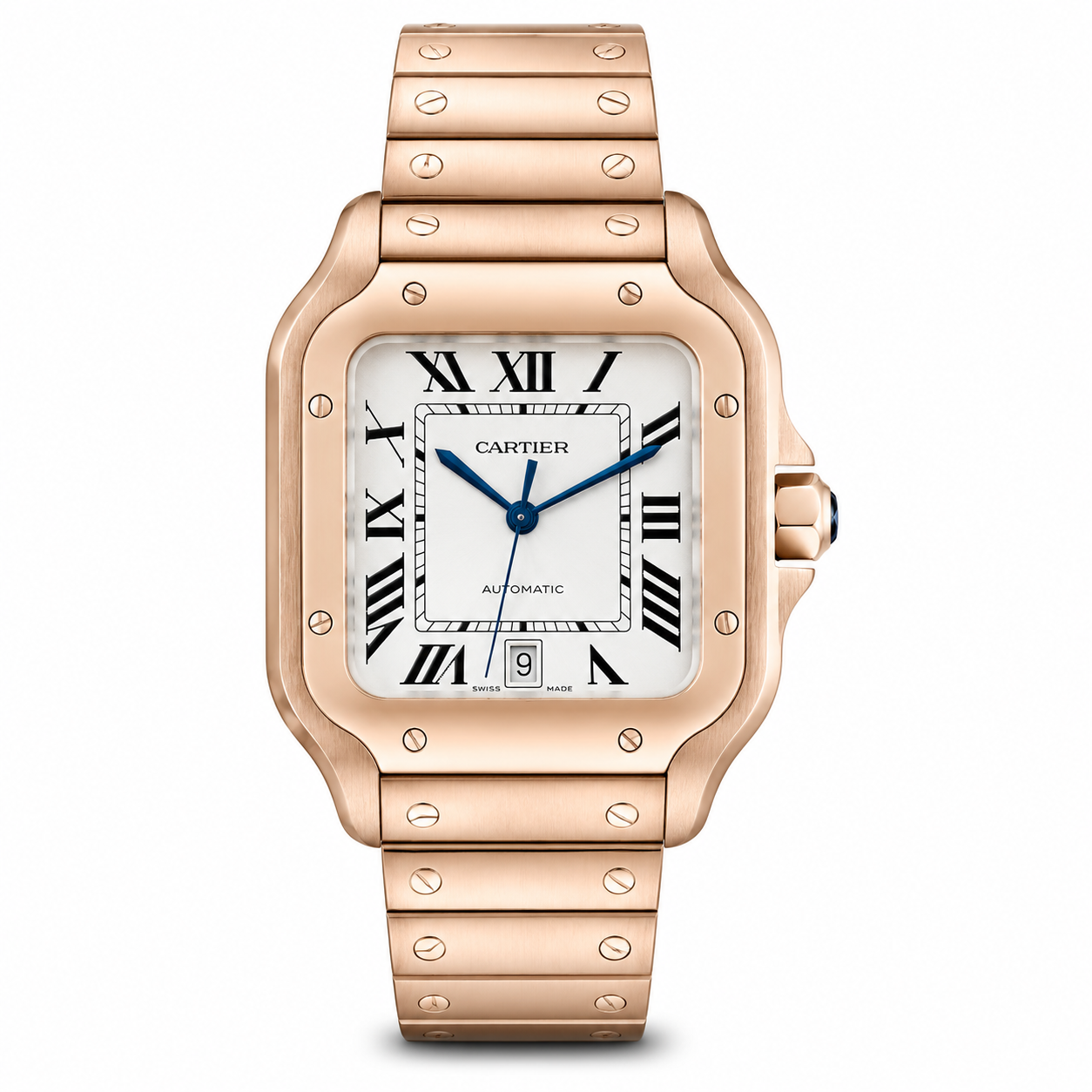 IMG-5672.png Cartier Santos 40mm Rose Gold White Dial - Image 1
