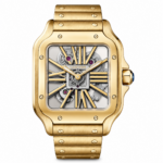 Cartier Santos Watch 40mm Yellow Gold Skeleton Dial