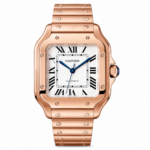 Cartier Santos 35.5mm Pink  Gold White Dial