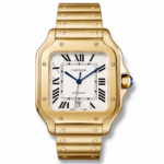 Cartier Santos 35.5mm Yellow Gold White Dial