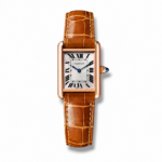 Cartier Tank Louis – Rose Gold White  Dial Brown Leather Strap 33MM