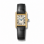 Cartier Tank Louis – Yellow Gold White Dial Grey Leather Strap 33MM