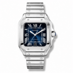 Cartier Santos 35,5mm Medium Size Steel Blue Dial