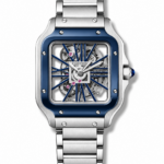 Cartier Santos De Cartier Skeleton Blue Bezel Automatic