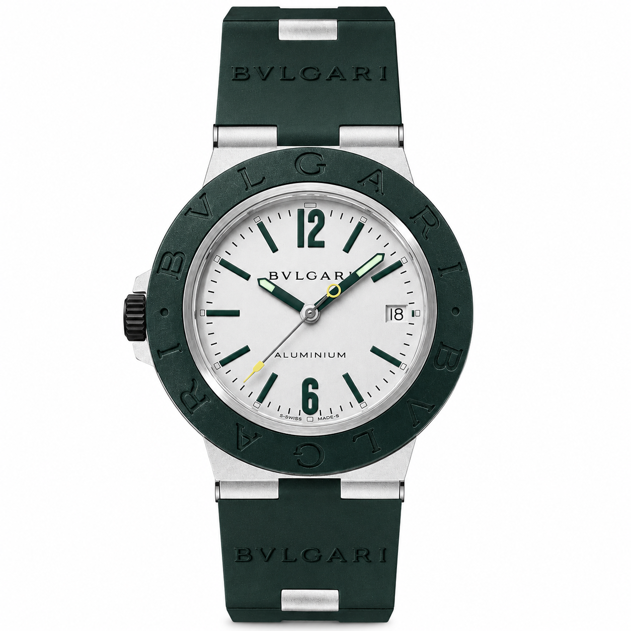 IMG-5896.png Bulgari Aluminium Green White Dial - Image 1