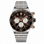 Breitling Chronomat 2Tone Black Dial White Chronographs
