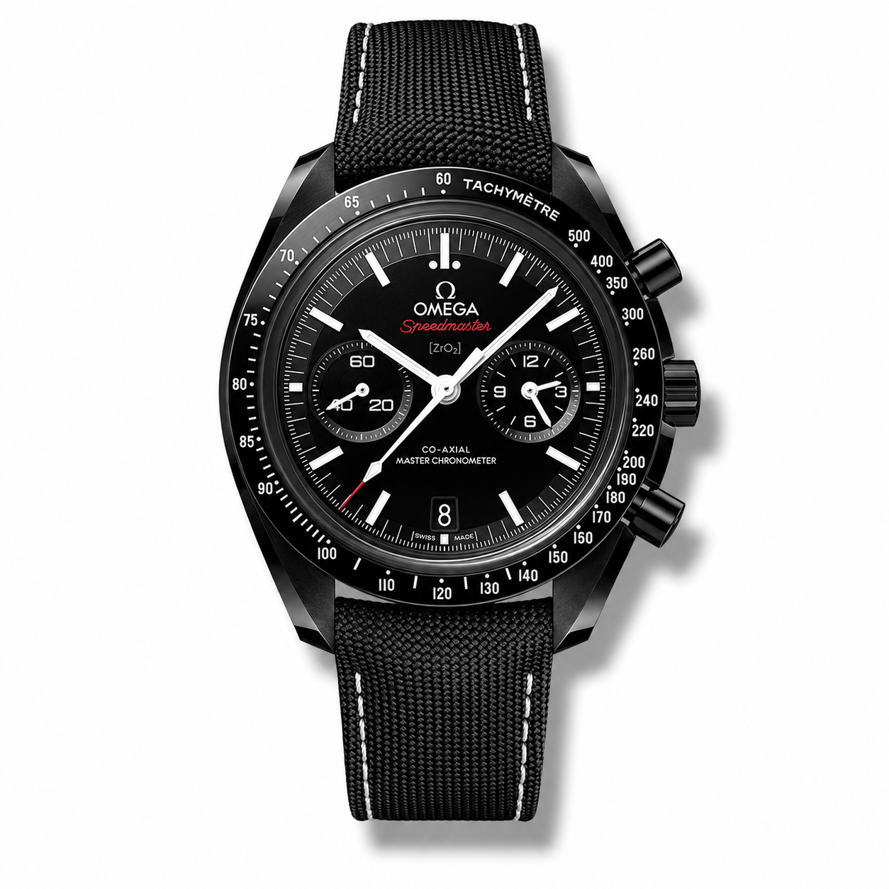 IMG-5941.png Omega SpeedMaster Dark Side of the Moon CoAxial Chronometer Chronograph Black Strap Red Fonts 44.25 mm - Image 1
