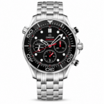 Omega Seamaster Diver 300M Chronograph Black Dial – Red Accents 44mm