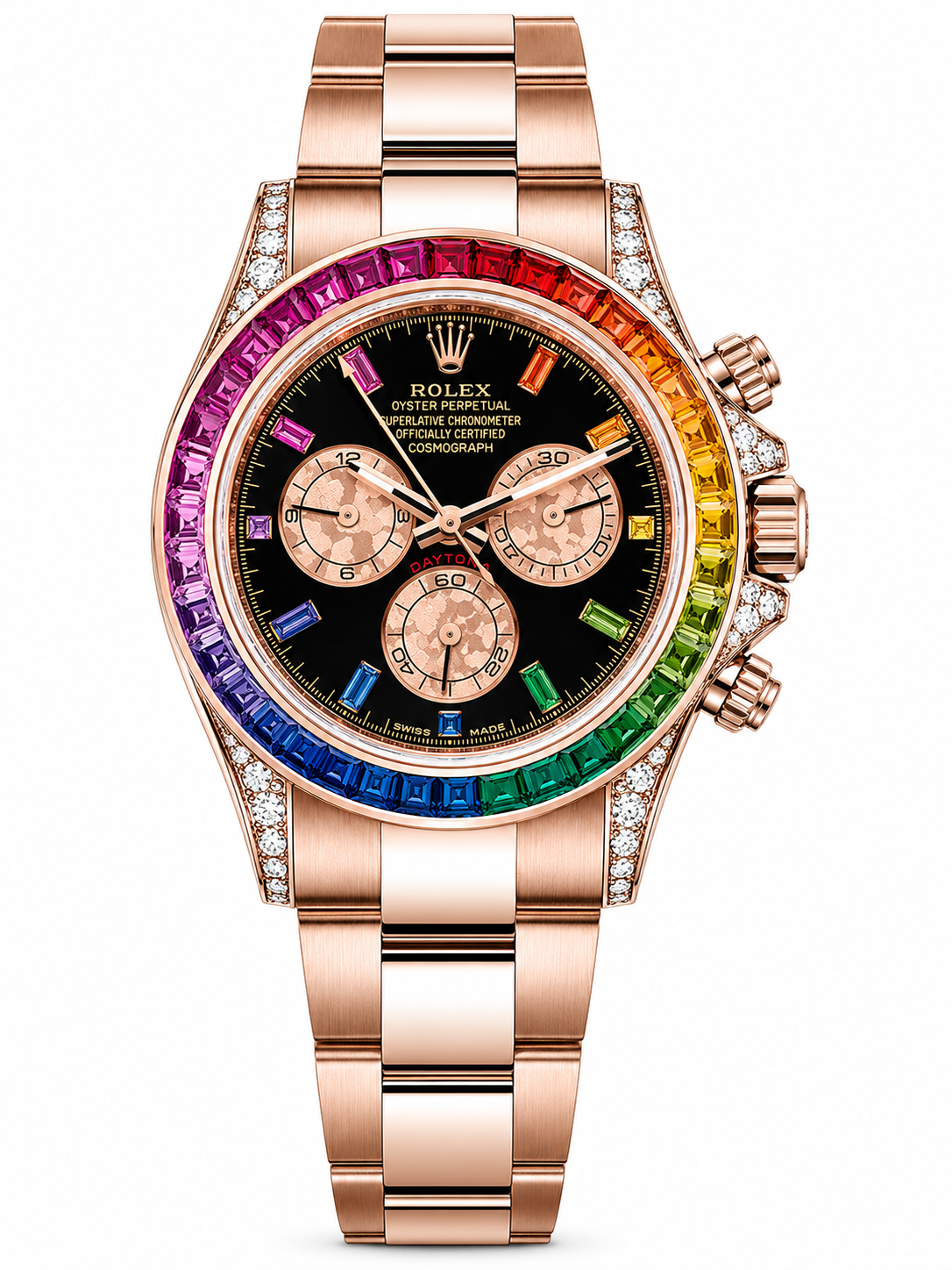 IMG-6030.png Rolex Daytona – Pink Rainbow Rose Gold Edition - Image 1