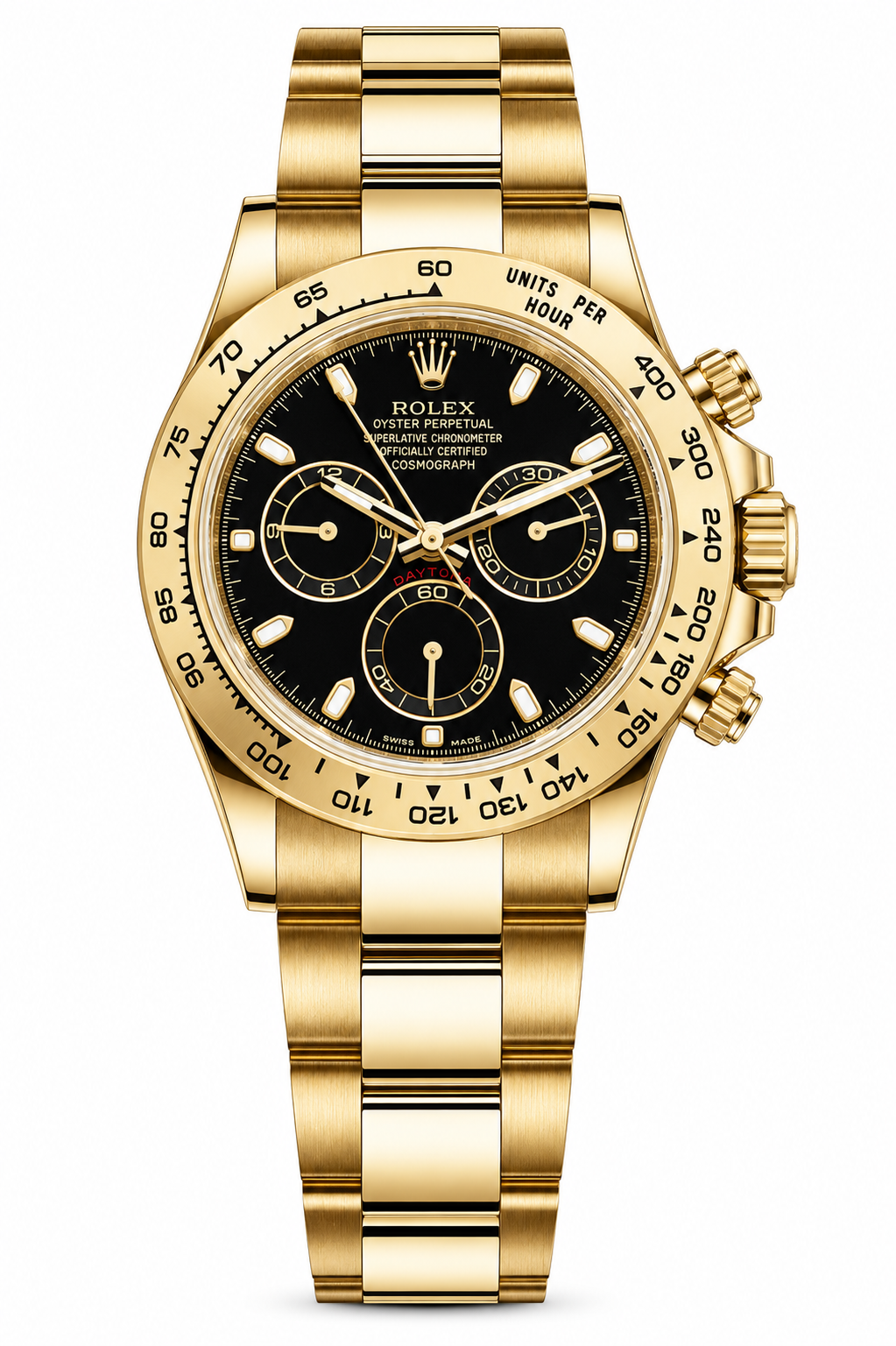 IMG-6034.png Rolex Daytona – Yellow Gold Black Dial - Image 1