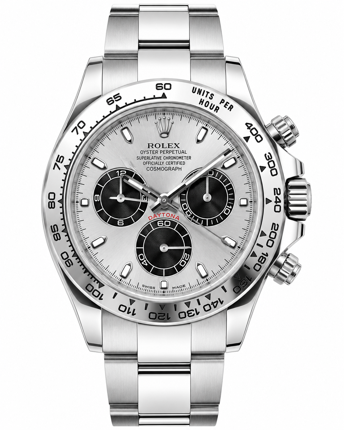 IMG-6058_0e24e568-e5d5-4c16-b6b8-35c6756acab5.png Rolex Daytona – Silver Ghost Dial 40mm - Image 1
