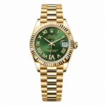 Rolex Datejust Full Gold – Green Roman Dial 31mm