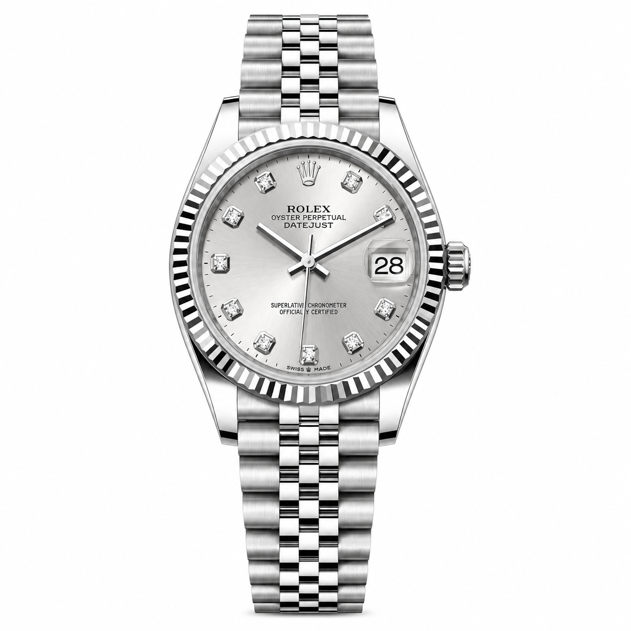 IMG-6111.png Rolex Datejust – Silver Diamond Dial 31MM - Image 1