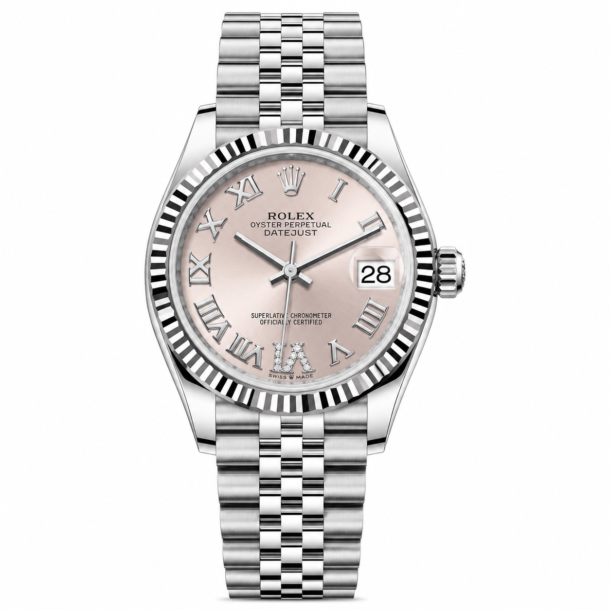 IMG-6115.png Rolex Datejust – Pink Roman Dial 31MM - Image 1