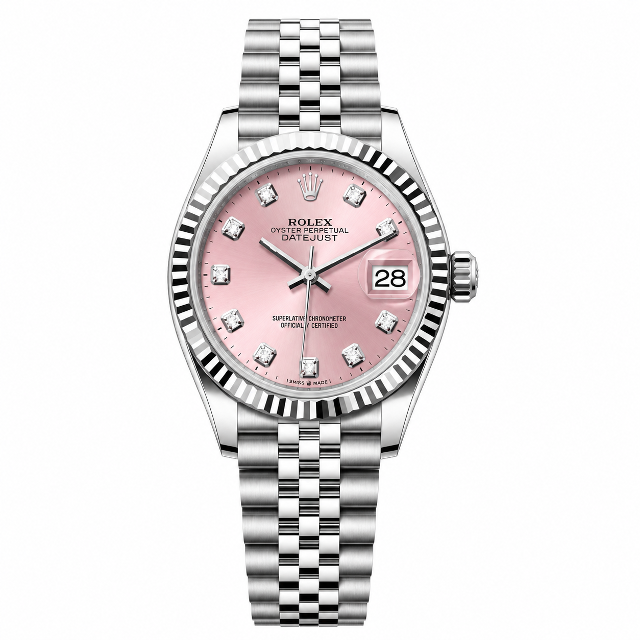 IMG-6117.png Rolex Datejust – Pink Diamond Dial 28MM - Image 1