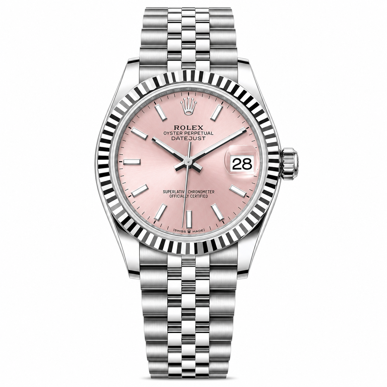 IMG-6123.png Rolex Datejust – Pink Dial Jubilee 31mm - Image 1