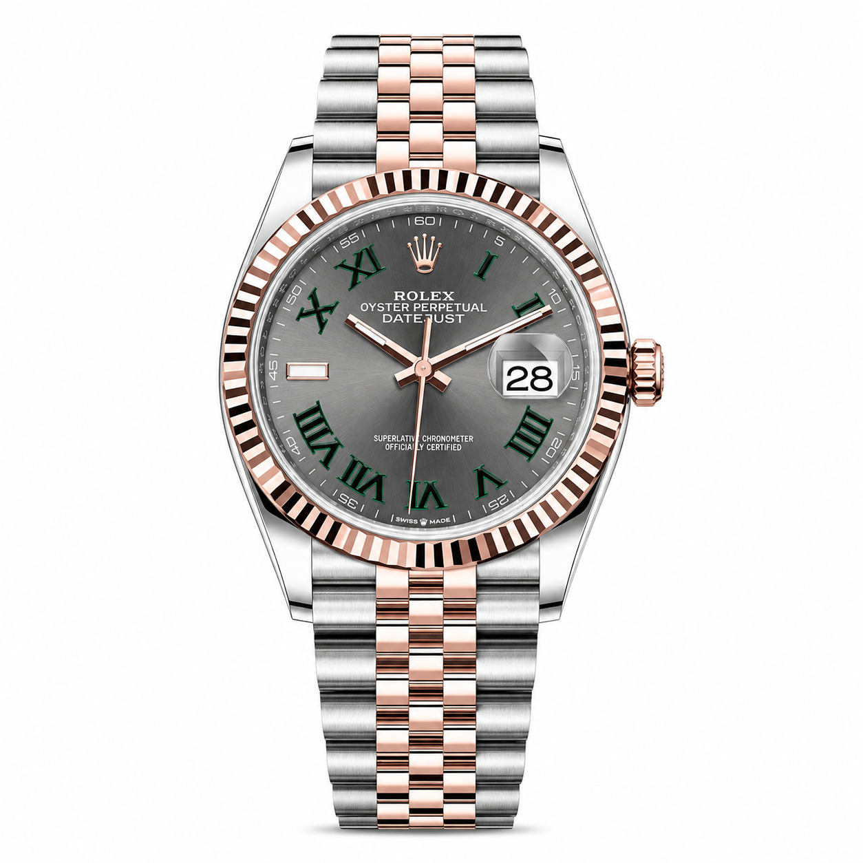 IMG-6173.png Rolex Datejust Wimbledon Two Tone Pink Gold Jubilee 36mm - Image 1