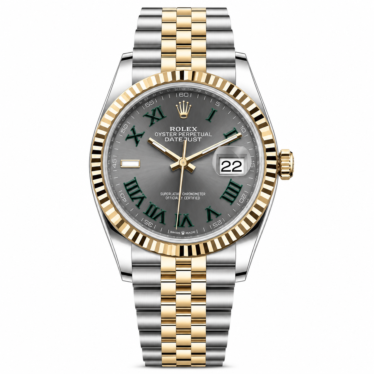 IMG-6176.png Rolex Datejust Wimbledon Two Tone Yellow Gold Jubilee 36mm - Image 1