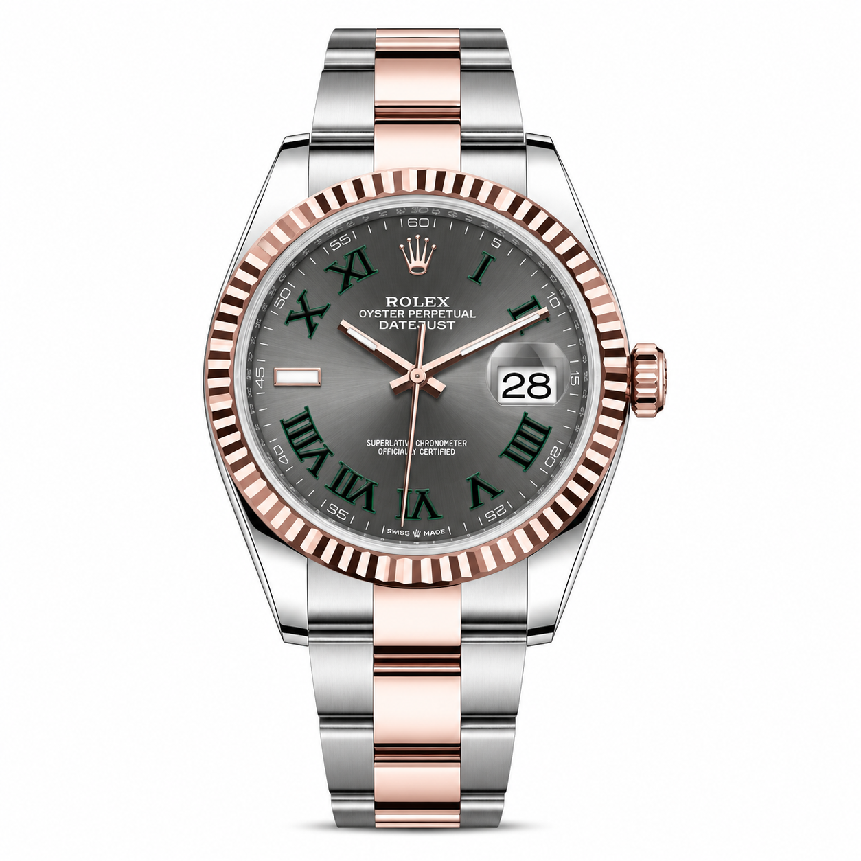 IMG-6178.png Rolex Datejust Wimbledon Two Tone Rose Gold Oyster 36mm - Image 1