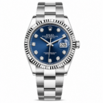 Rolex Datejust Steel Blue Diamonds Dial Oyster 36mm