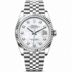 Rolex Datejust Mother Of Pearl Silver Diamonds Dial Jubilee 36mm