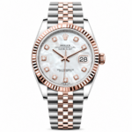 Rolex Datejust Pink Gold Mother Of Pearl White Dial Jubilee 36mm